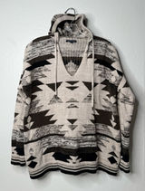 American‎ Eagle Outfitters Sweater Sz XS Hooded Aztec Brown Tan Pullover Knitted Photo 0