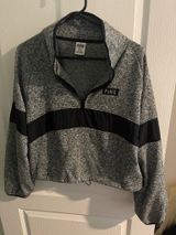 Victoria's Secret PINK Quarter-Zip Pullover Grey Photo 0
