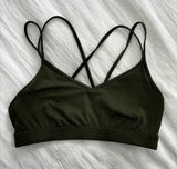 Old Navy Olive Green Strappy Sports Bra Photo 0