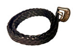 Vintage 90s Y2K Guess Black Genuine Woven Leather Western Belt W Silver Buckle L Photo 0