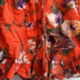 Floral Orange Shorts H&M size Medium Photo 0