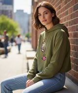 Target Pride Blu BlackBoyBe Olive Green Graphic Cropped Hoodie Sweatshirt Small‎ Photo 0
