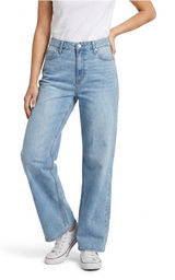 OAT New York Cloud Luxe Denim Wide Leg Jeans Light Wash‎ High Rise Women’s 6/28 Photo 0
