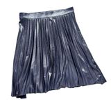Women Simply Styled Pleated Metallic Shein Knee Length Skirt - Sz L Petite Photo 0