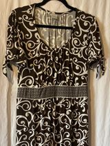 Merona Brown & White Swirl Print Dress – XXL Photo 0