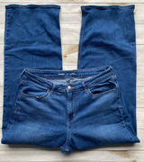 Old Navy WOW high rise wide leg dark wash denim jeans Classic timeless fall 14 Photo 0