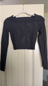 Lululemon Black Cropped Lulu Shirt Photo 0