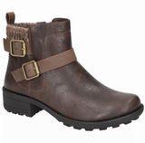 Easy Street Size-8WW Women's Kourt Slip Resistant Ankle Boots Brown Photo 0