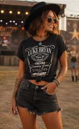 Luke Bryan Black Kill The Lights‎ 2016 Tour Country Music Concert Shirt Photo 0