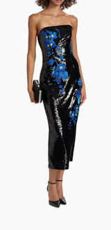 Milly Kait Vines of Floral Sequin Dress Photo 0