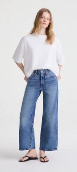 Madewell Slim Wide Leg Crop Jeans Size 28 Photo 0