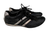 Coach Jayme Black Signature Monogram Sneakers Silver Metallic Q582 Womens 5M Y2K Photo 0