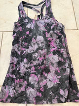 lululemon athletica Floral Tank Top - Black and Purple Photo 0