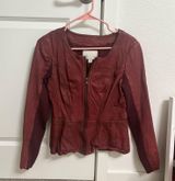 Red Leather Jacket Photo 0