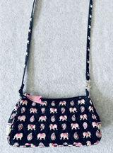 Vera Bradley Pink Elephants Retired Convertible Shoulder Crossbody Handbag Purse Photo 0