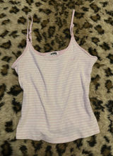PINK Victoria's Secret Pale Pink Striped Cami with Adjustable Straps Photo 0