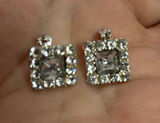 Vintage clip on faux diamond earrings Photo 0
