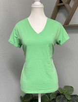 Vintage Nike Bright Green V-Neck Short Sleeve Tee Shirt Activewear Gym Y2k 2000s Photo 0