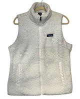 Patagonia Los‎ Gatos Fleece Vest Womens Large White Full Zip High Pile 25216 Photo 0