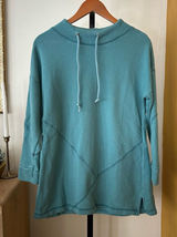 Soft Surroundings Danica Top‎ Tunic Sweatshirt Teal Blue Lagenlook 2FK49 Size S Photo 0