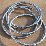 Silver Tone Interlocking Bangle Bracelets Photo 0