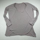 Free People Ventura Thermal Top Women’s Large Soft Purple Waffle Knit Boho Photo 0