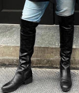 Vince Camuto Jorshie2 Black Leather Wide Calf Riding Boots NWT 7 Photo 0