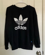 EUC | Adidas‎ women’s black & white crewneck — size 8 Photo 0