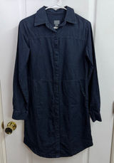 Universal Threads NEW indigo blue‎ dark wash 100% cotton long sleeve denim dress Photo 0
