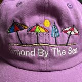 Ormond By The Sea Embroidered Purple Baseball‎ Cap Beach Scene Adjustable Photo 0