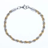 5mm Stainless Steel Twist Chain Bracelet Photo 0