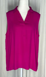 Dana Buchman Sleeveless V-Neck Camisole in Bright Fuchsia Photo 0