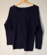 Alice + Olivia Base‎ Black Ribbed Knit Dolman Sleeve Sweater Women's Photo 0
