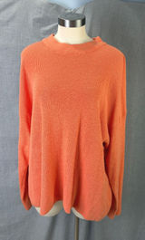 Free People Beach Orange Slouchy Mock Neck Oversized Sweater M Photo 0