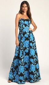 Lulus strapless jacquard dress Photo 0