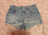 Levi’s 501 Shorts High-Rise Women’s Original With Pink Leather Patch and Button Photo 0