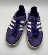 Adidas Campus Sneakers Womens 5 Purple Suede Low Top Classic 3 Stripe Shoes Photo 0