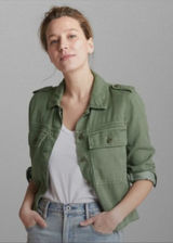 NEW Gap Tencel Icon Military Utility Jacket Olive Green Pockets Size XL Photo 0
