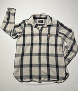 Carhartt Women’s Loose Fit Plaid Flannel Shacket Cream Black Small | Heavyweight Photo 0