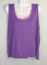 Lauren Ralph Lauren‎ Purple Cotton Scoop Neck Tank Womens XL Coastal Nautical Photo 0