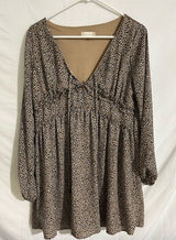 Altar’d State Womens Leopard Print Long Sleeved Mini‎ Dress size Medium Photo 0