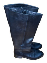 Spring Step Womens Tall Black Boots Size 40 9 EUC Zipper Elastic Gore Comfort Photo 0