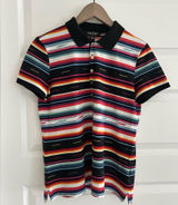 Lauren Ralph Lauren Western Polo Shirt Black Pink Size M Photo 0