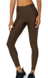 Alo Airlift High-Waist 7/8 Corset Leggings Espresso Hi-Rise Waisted Tights Pants Photo 0