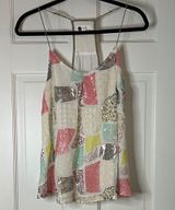 Anthropologie Floreat Patchwork Sequin & Embroidered Louisa Tank Top - Sz Small Photo 0