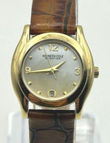 Kenneth Cole Reaction Gold-tone Mother Pearl Dial Women’s Watch Working Photo 0
