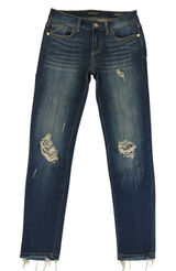 JUDY BLUE Skinny Fit Jeans Distressed Ripped‎ Blue Denim Womens Size 5 27 Photo 0