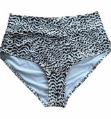 Aerie Real Good Leopard Print High Waist Crossover Swimsuit Bikini Bottom Size L Photo 0