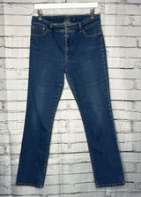 Lauren Ralph Lauren Straight Jeans 10 Stretch Mid‑Rise Ankle Streetwear Denim Photo 0