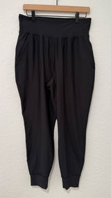 OLD NAVY Black High-Waist Jogger Pants Size Large Photo 0